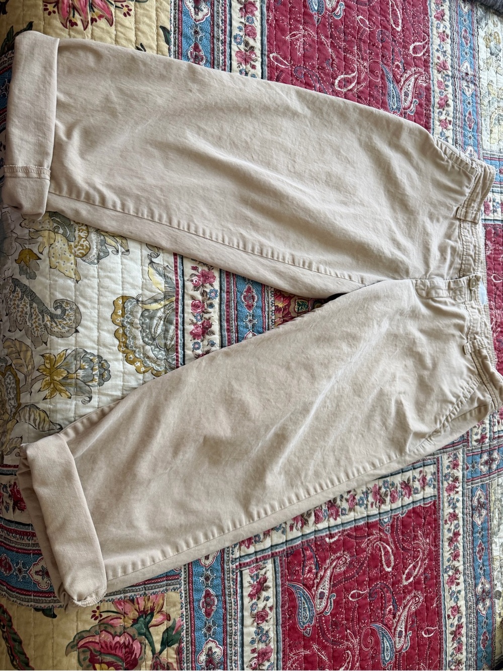 Cropped Casual Ankle Pants in Light Taupe